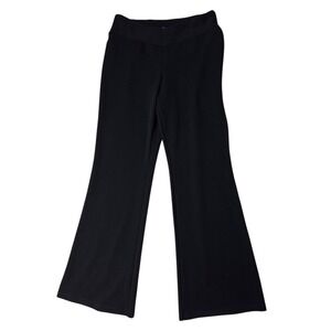 Maurices Black Pull On Bootcut Pants Stretchy High Rise L 32x32.5